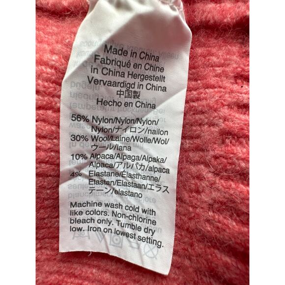 J. Crew Long Cardigan Sweater in Supersoft Yarn Wool Alpaca Pink Coral Sz Small - Picture 6 of 7